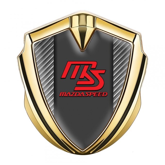 Mazda Speed Emblem Ornament Badge Gold Light Carbon Sport Edition