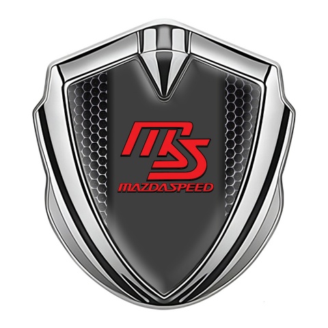 Mazda Bodyside Domed Emblem Badge Silver Steel Grate Sport Edition