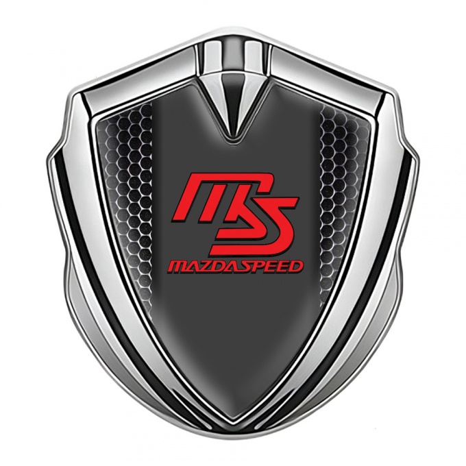 Mazda Bodyside Domed Emblem Badge Silver Steel Grate Sport Edition