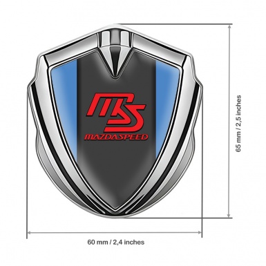 Mazda Speed 3d Emblem Badge Silver Glacial Frame Sport Edition