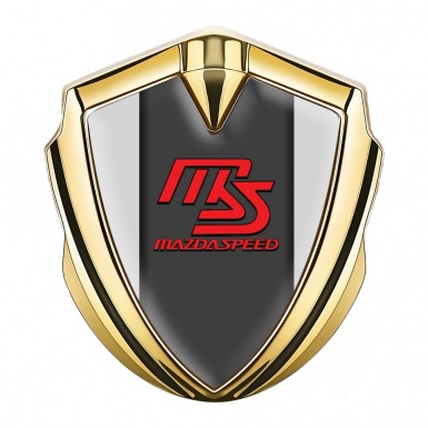 Mazda Speed Emblem Badge Self Adhesive Gold Grey Moon Sport Edition