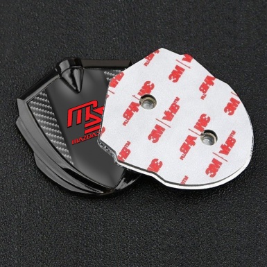 Mazda Speed Silicon Emblem Badge Graphite Dark Carbon Frame Sport Edition