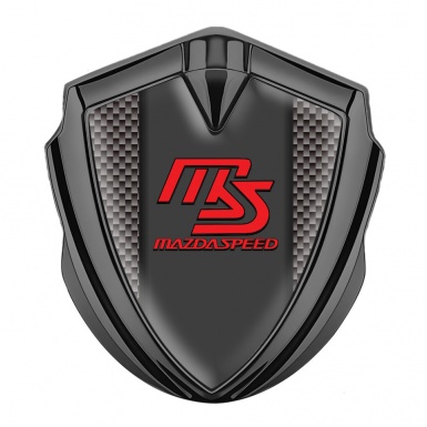 Mazda Speed Emblem Car Badge Graphite Grey Carbon Frame Sport Edition