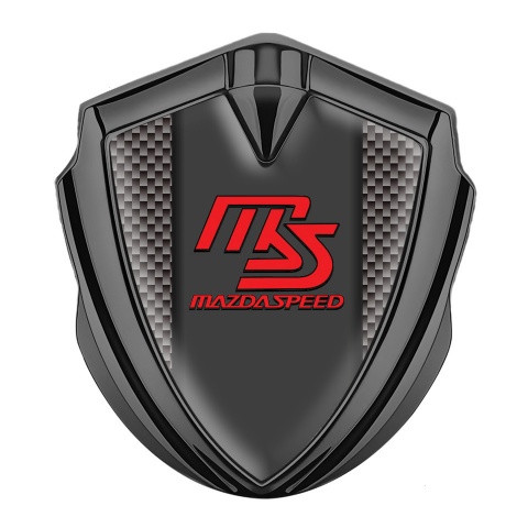Mazda Speed Emblem Car Badge Graphite Grey Carbon Frame Sport Edition