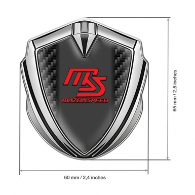 Mazda Speed Emblem Fender Badge Silver Black Carbon Sport Edition