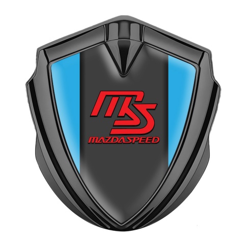 Mazda Speed Fender Emblem Badge Graphite Sky Blue Frame Sport Edition