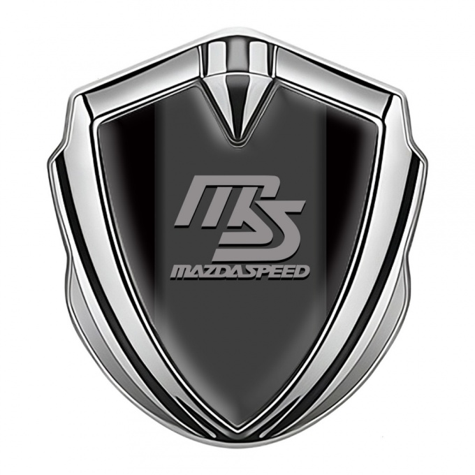 Mazda Speed Emblem Trunk Badge Silver Black Frame Sport Edition