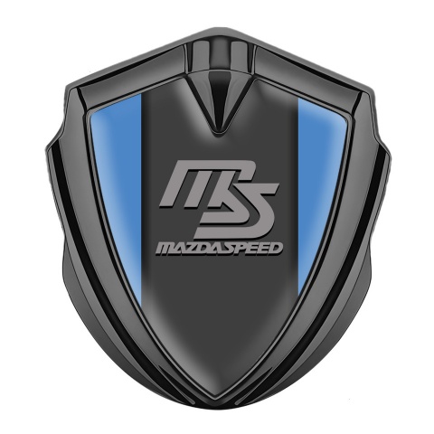 Mazda Speed Bodyside Domed Emblem Graphite Glacial Blue Sport Grey Logo