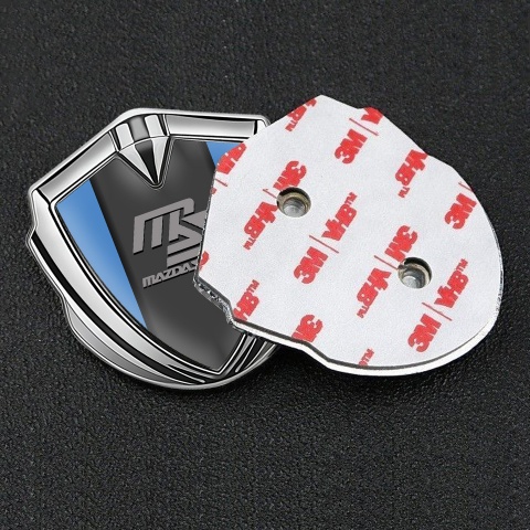 Mazda Speed Bodyside Domed Emblem Silver Glacial Blue Sport Grey Logo