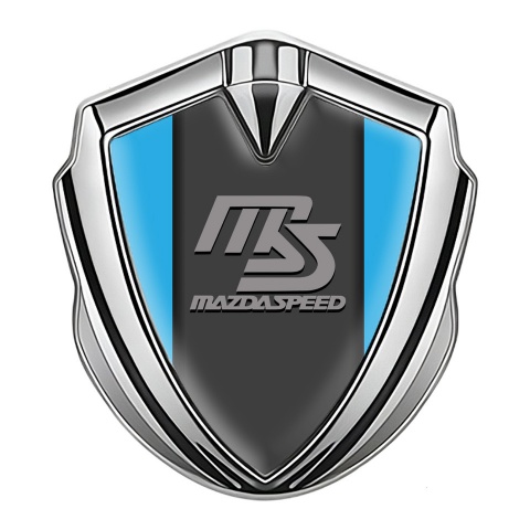 Mazda Speed Emblem Trunk Badge Silver Blue Base Sport Grey Logo