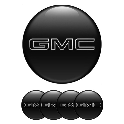 GMC Wheel Emblems Black Logo Edition