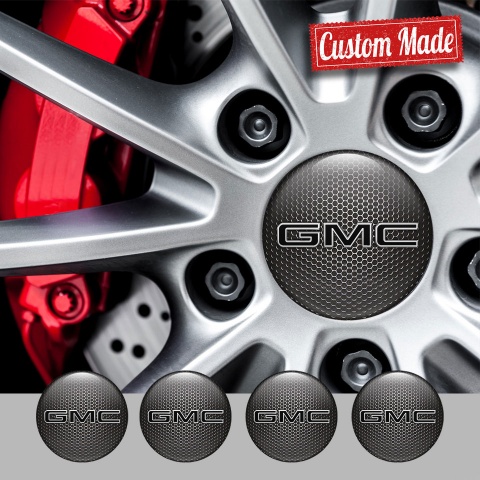 GMC Emblems for Wheel Center Caps Mesh Black Logo Edition