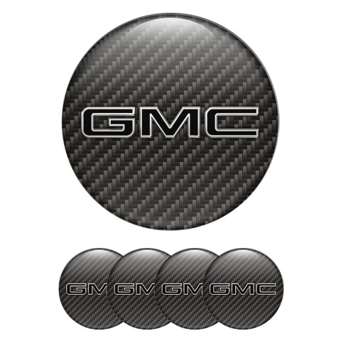 GMC Emblems for Wheel Center Caps Carbon Black Logo Edition