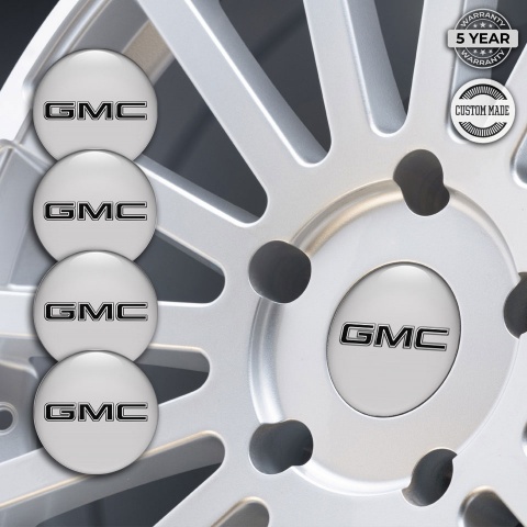 GMC Emblems for Wheel Center Caps Black Logo Edition