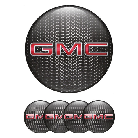 GMC Domed Stickers for Wheel Center Caps Mesh Edition