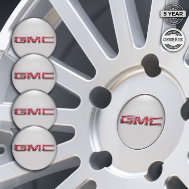 GMC Silicone Emblems for Wheel Center Caps Grey Edition