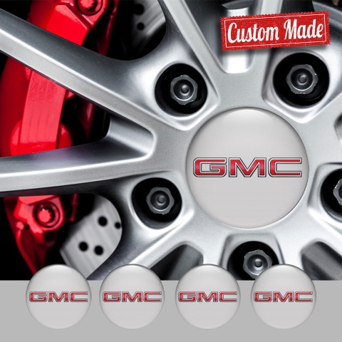 GMC Silicone Emblems for Wheel Center Caps Grey Edition