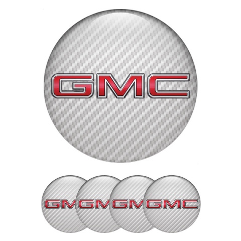 GMC Emblems for Wheel Center Caps Light Carbon Logo Edition