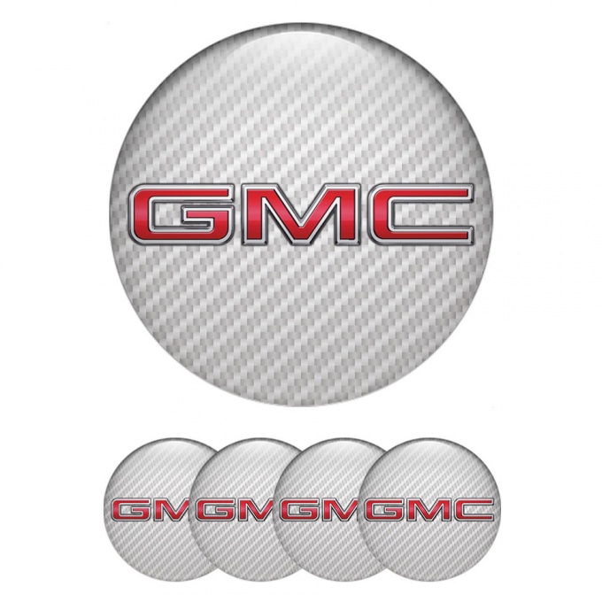GMC Emblems for Wheel Center Caps Light Carbon Logo Edition
