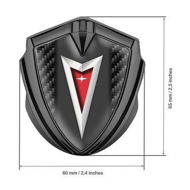 Pontiac Bodyside Emblem Self Adhesive Black Carbon Classic Logo Edition