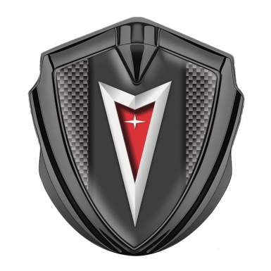 Pontiac Emblem Fender Badge Graphite Grey Carbon Classic Logo Design