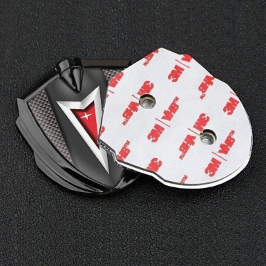 Pontiac Emblem Fender Badge Graphite Grey Carbon Classic Logo Design