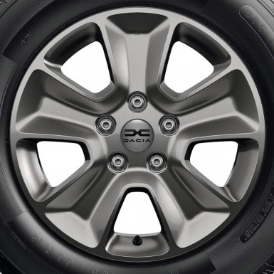 Dacia Silicone Stickers Wheel Center Carbon