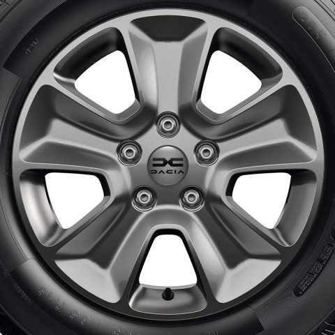 Dacia Silicone Stickers Wheel Center Carbon