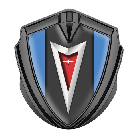 Pontiac Emblem Trunk Badge Graphite Glacial Blue Classic Logo Edition
