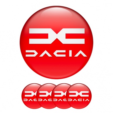 Dacia Silicone Stickers Wheel Center Cap Red