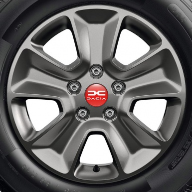 Dacia Silicone Stickers Wheel Center Cap Red
