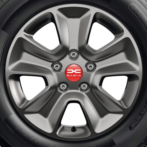 Dacia Silicone Stickers Wheel Center Cap Red