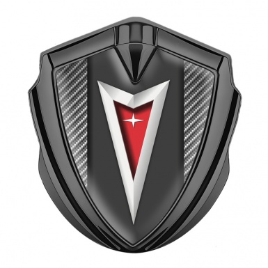 Pontiac Metal Emblem Badge Graphite Light Carbon Classic Logo Edition