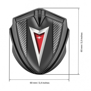 Pontiac Metal Emblem Badge Graphite Light Carbon Classic Logo Edition