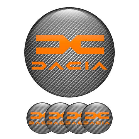 Dacia Silicone Stickers Wheel Center Cap Carbon