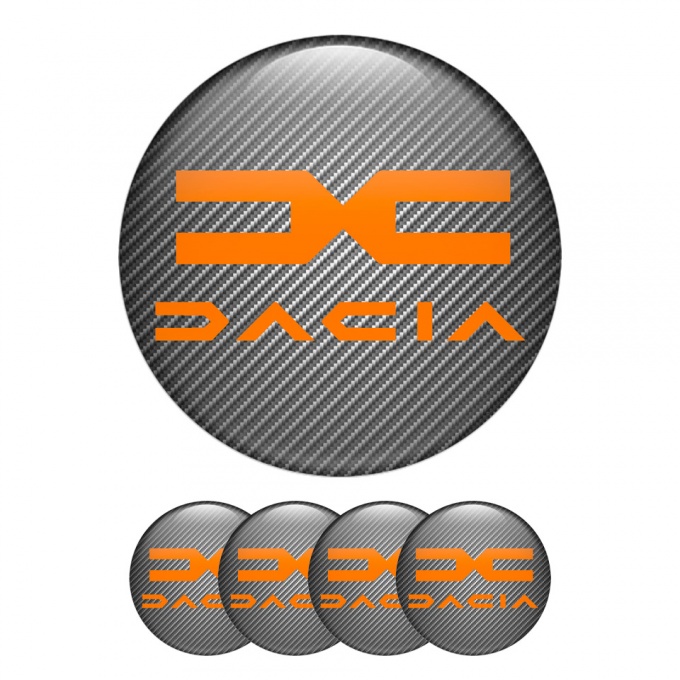Dacia Silicone Stickers Wheel Center Cap Carbon