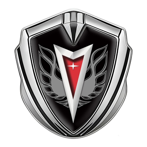Pontiac Emblem Metal Badge Silver White Firebird Logo Special Edition