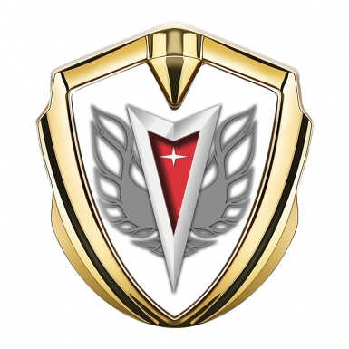 Pontiac Emblem Metal Badge Gold White Firebird Grey Logo Special Edition