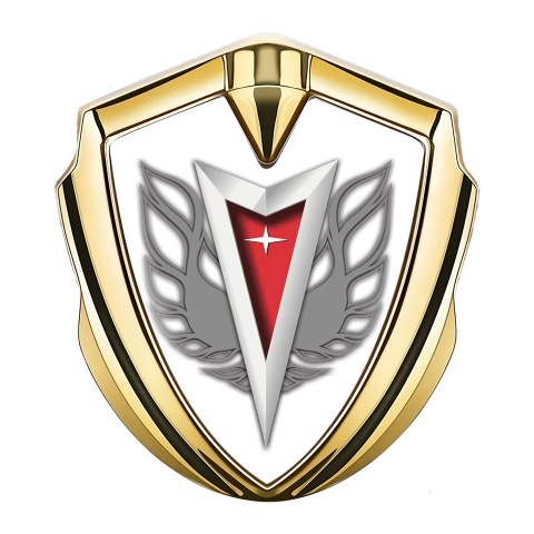 Pontiac Emblem Metal Badge Gold White Firebird Grey Logo Special Edition