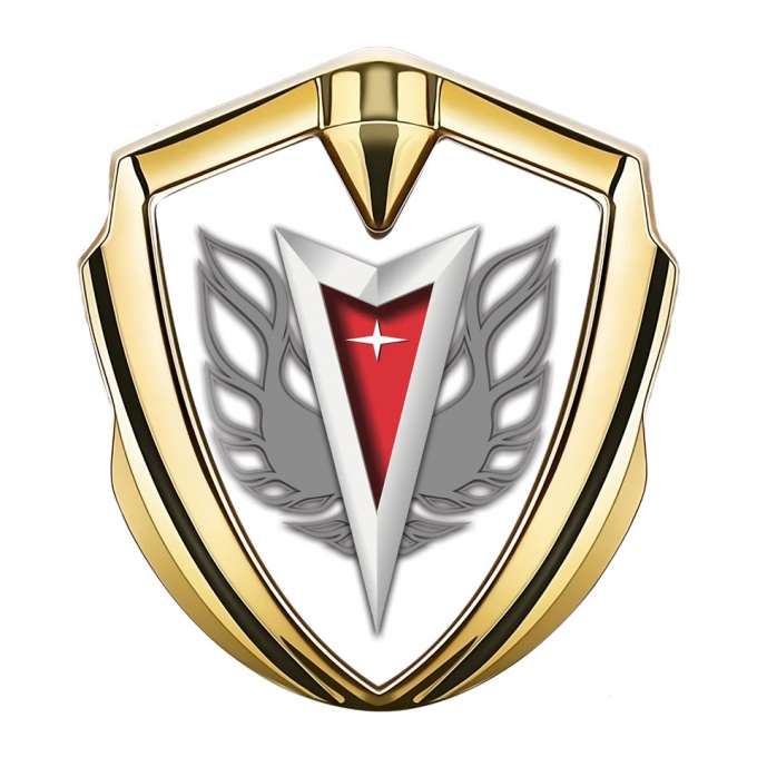 Pontiac Emblem Metal Badge Gold White Firebird Grey Logo Special Edition