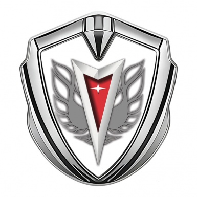 Pontiac Emblem Metal Badge Silver White Firebird Grey Logo Special Edition