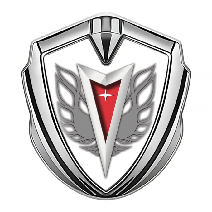 Pontiac Emblem Metal Badge Silver White Firebird Grey Logo Special Edition