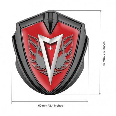 Pontiac Emblem Car Badge Graphite Reed Base Firebird Logo Special Edition