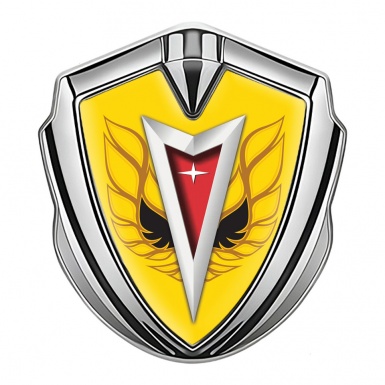 Pontiac Emblem Car Badge Silver Yellow Base Firebird Logo Special Edition