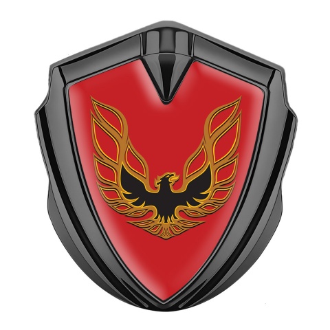 Pontiac Emblem Trunk Badge Graphite Crimson Base Copper Firebird Logo