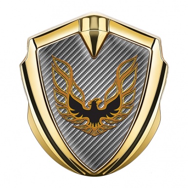 Pontiac Firebird Metal Emblem Badge Gold Light Carbon Copper Logo