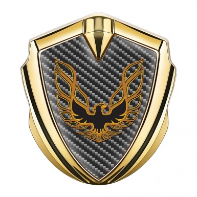 Pontiac Firebird Emblem Metal Badge Gold Dark Carbon Copper Logo