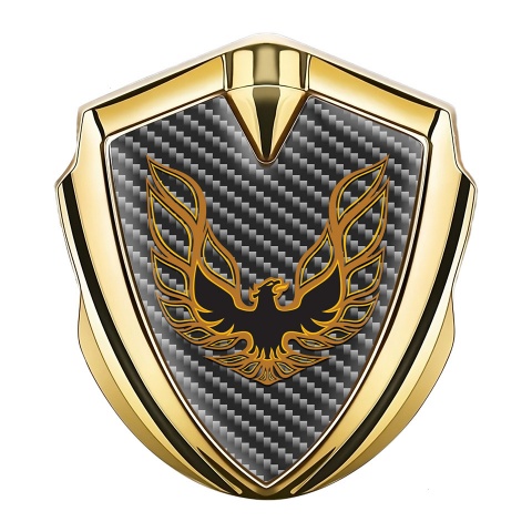 Pontiac Firebird Emblem Metal Badge Gold Dark Carbon Copper Logo