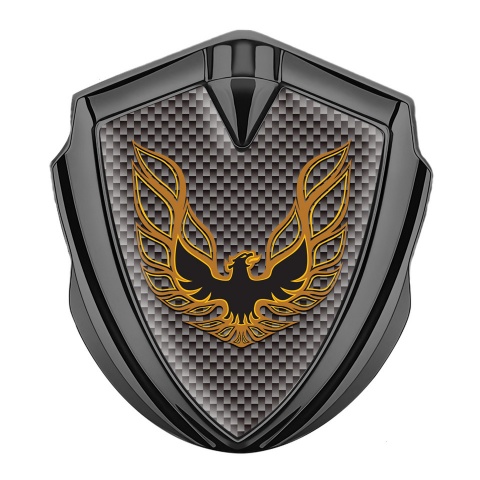 Pontiac Firebird 3d Emblem Badge Graphite Grey Carbon Copper Logo