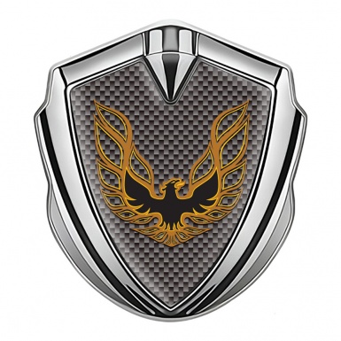 Pontiac Firebird 3d Emblem Badge Silver Grey Carbon Copper Logo